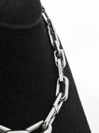 Balenciaga Silvertone Chunky B Chain Necklace