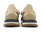 Brunello Cucinelli Beige Gold Monili Bead Metallic Gold Leather Cashmere Suede Low Top Sneakers 37