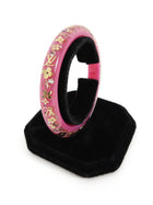 Louis Vuitton Pink Resin Crystal Logo Bangle Bracelet