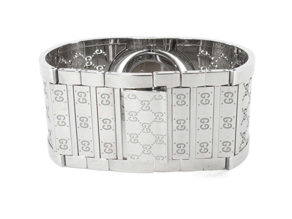 Gucci Silver Tone Stainless Steel Twirl Watch Bracelet