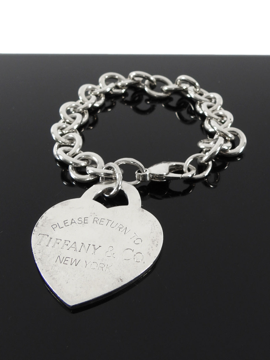 Tiffany & Co. Extra Large Heart Tag Sterling Silver Link Bracelet