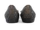 Salvatore Ferragamo Black Rubber Lace Bow Flat - 39