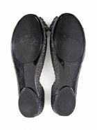 Salvatore Ferragamo Black Rubber Lace Bow Flat - 39