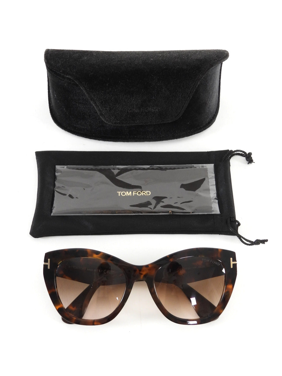 Tom Ford Brown Tortoise Shell Cara TF940 Cat Eye Sunglasses