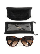 Tom Ford Brown Tortoise Shell Cara TF940 Cat Eye Sunglasses