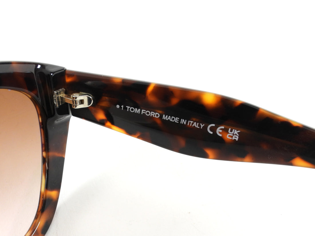 Tom Ford Brown Tortoise Shell Cara TF940 Cat Eye Sunglasses