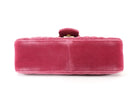 Gucci Pink Chevron Quilted Velvet Small Marmont Chain Flap Bag