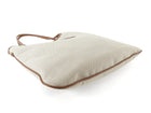 Miu Miu Ecru Canvas and Tan Brown Leather Ivy Hobo Tote Bag