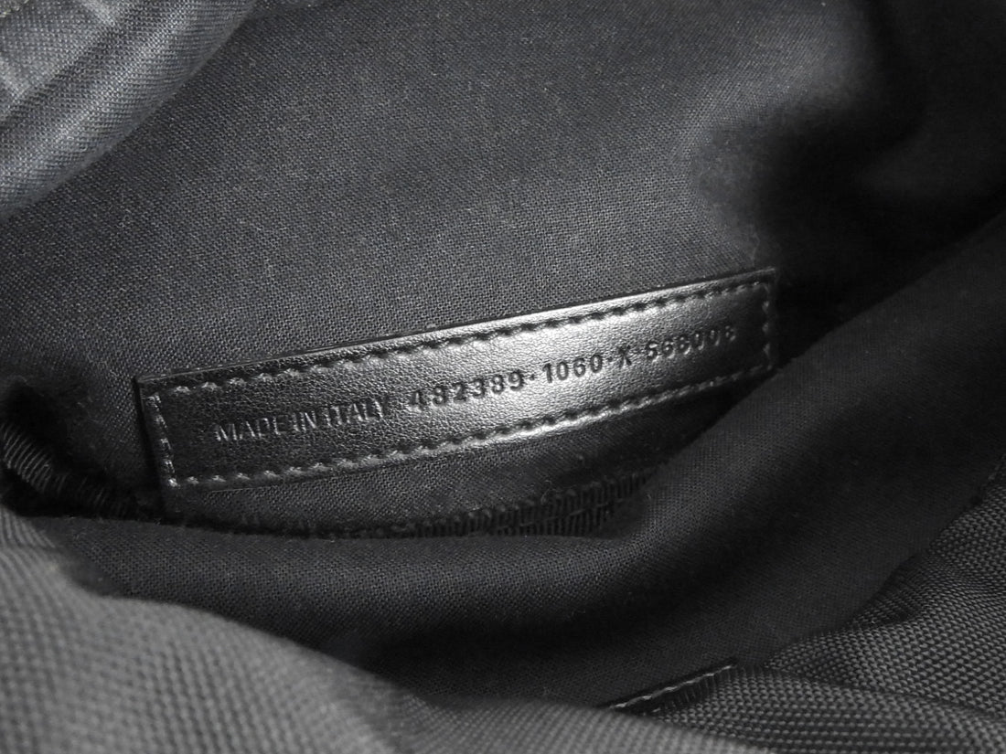 Balenciaga Black Textile "We are the World" Fanny Pouch Bag