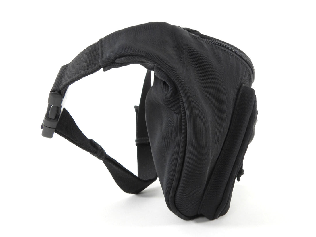 Balenciaga Black Textile "We are the World" Fanny Pouch Bag
