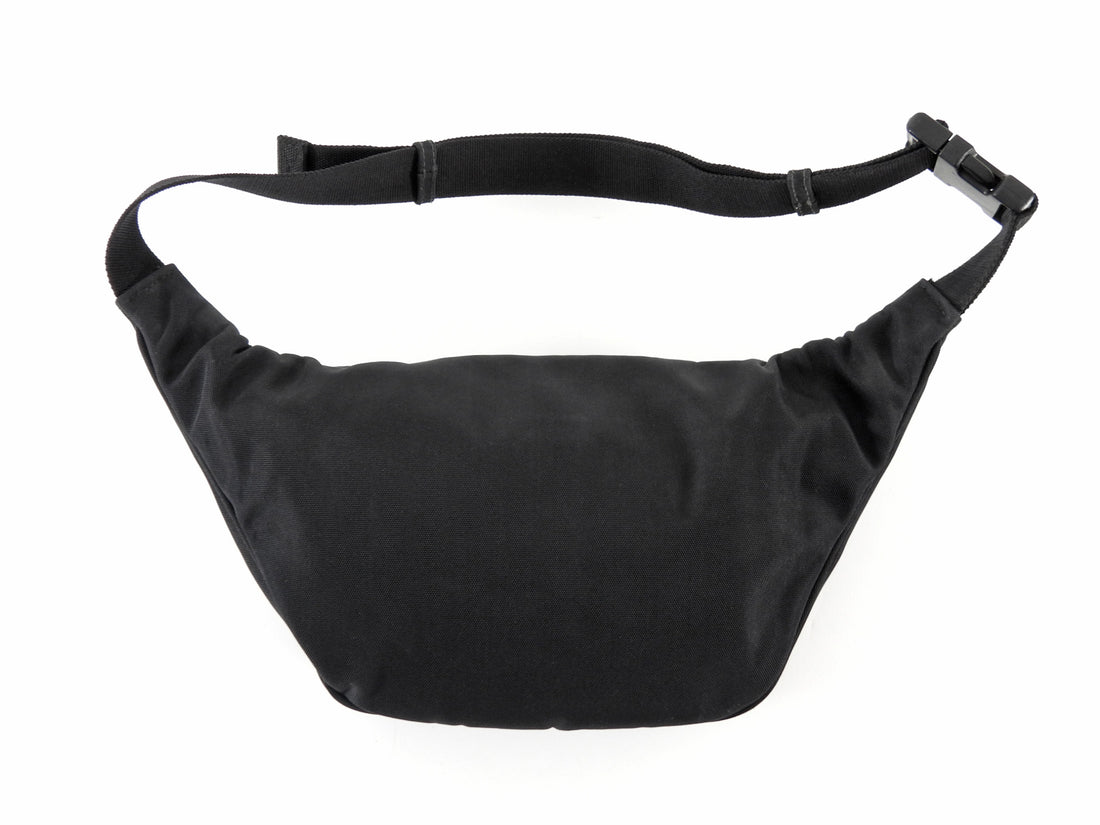 Balenciaga Black Textile "We are the World" Fanny Pouch Bag