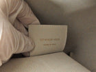 Saint Laurent Ecru Leather YSL East/West Shopping Tote