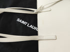 Saint Laurent Ecru Leather YSL East/West Shopping Tote