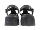 Prada Black Leather Fisherman Platform Sandals - 6/7