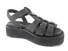 Prada Black Leather Fisherman Platform Sandals - 6/7