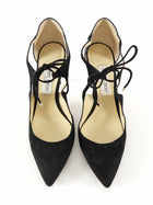 Jimmy Choo Black Suede and Leather Vanessa 85 Pump - 40
