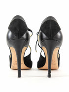 Jimmy Choo Black Suede and Leather Vanessa 85 Pump - 40