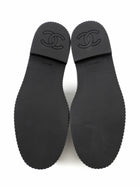 Chanel Black 24C Glossed Calfskin CC Loafers - 39.5C