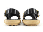 Tod's Two-Tone Beige Striped Raffia Woven Sandals - 39.5