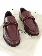 Bottega Veneta Burgundy Red Leather Knot Buckle Astaire Loafer - 39.5