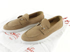 Christian Louboutin Taupe Beige Suede Chambeliboat Barbell Loafers - 40