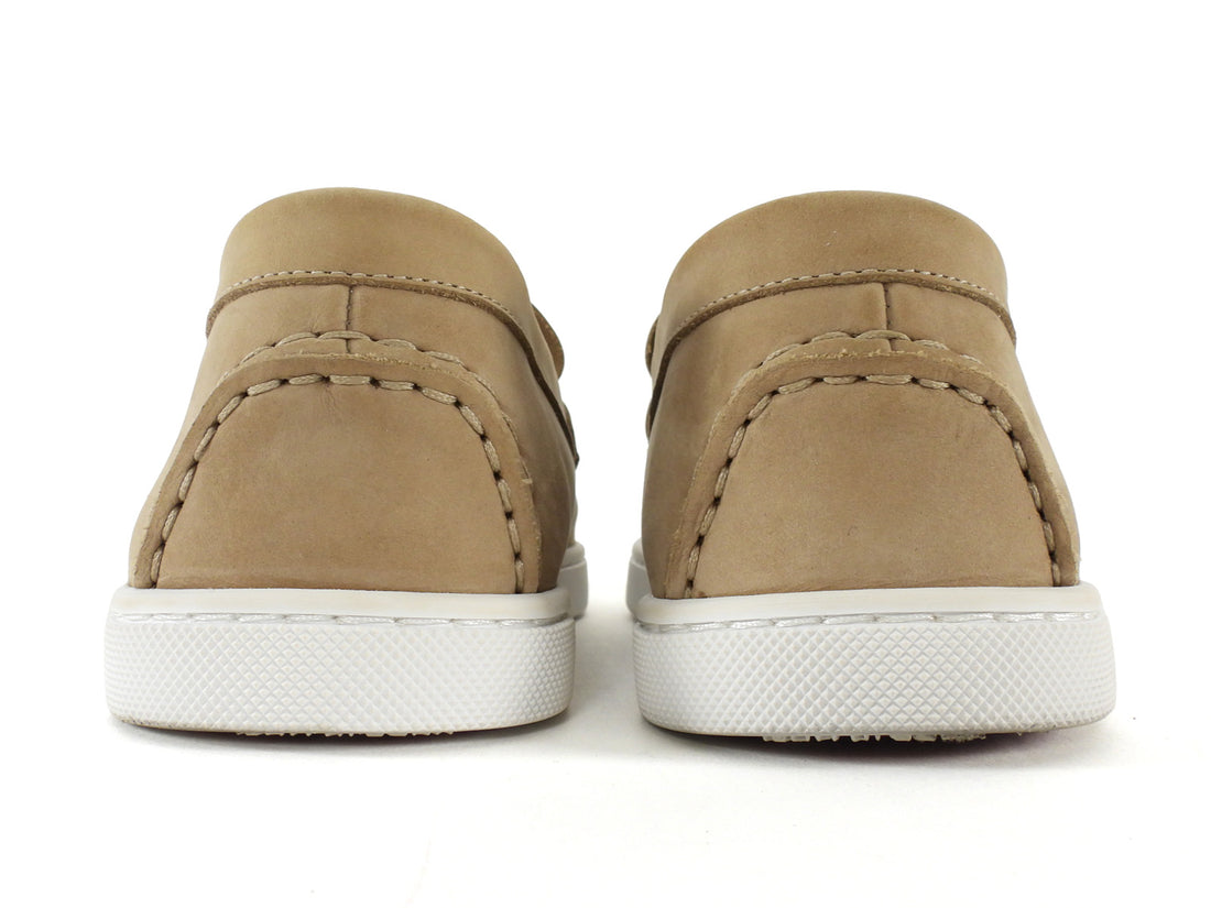 Christian Louboutin Taupe Beige Suede Chambeliboat Barbell Loafers - 40