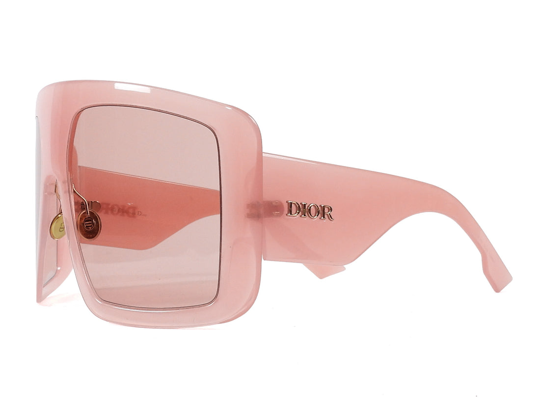 Dior Pink Vintage XL Pink Shield Mask Sunglasses