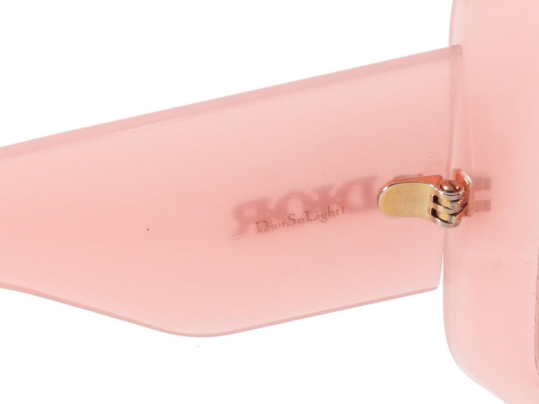 Dior Pink Vintage XL Pink Shield Mask Sunglasses