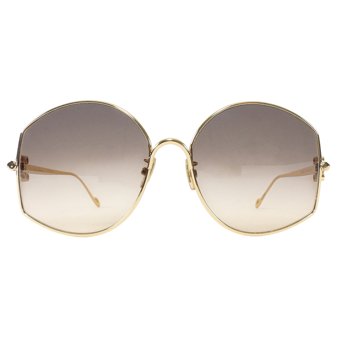 Loewe Gold Oversized Anagram Gradient Lens Sunglasses