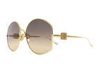 Loewe Gold Oversized Anagram Gradient Lens Sunglasses