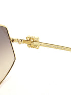 Loewe Gold Oversized Anagram Gradient Lens Sunglasses
