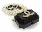 Chanel B21 Black Resin Crystal Pearl Airpods Pro Holder Bag