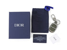Dior Khaki Grained Calfskin CD Icon Ruthenium Keyring