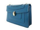 Bvlgari Teal Blue Medium Serpenti Forever Flap Bag