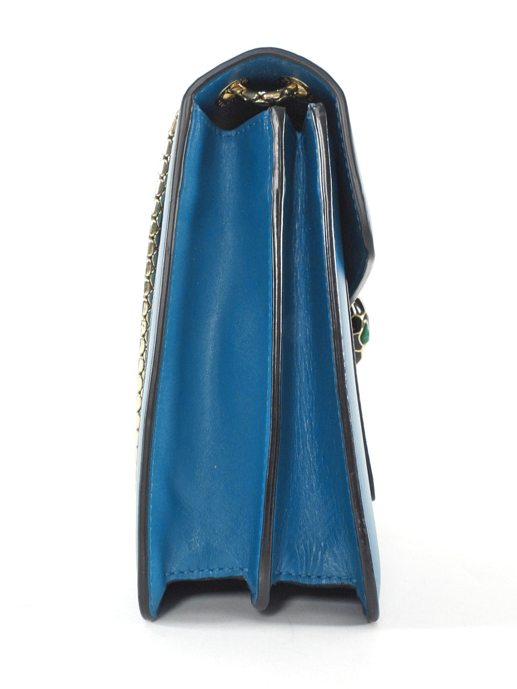Bvlgari Teal Blue Medium Serpenti Forever Flap Bag