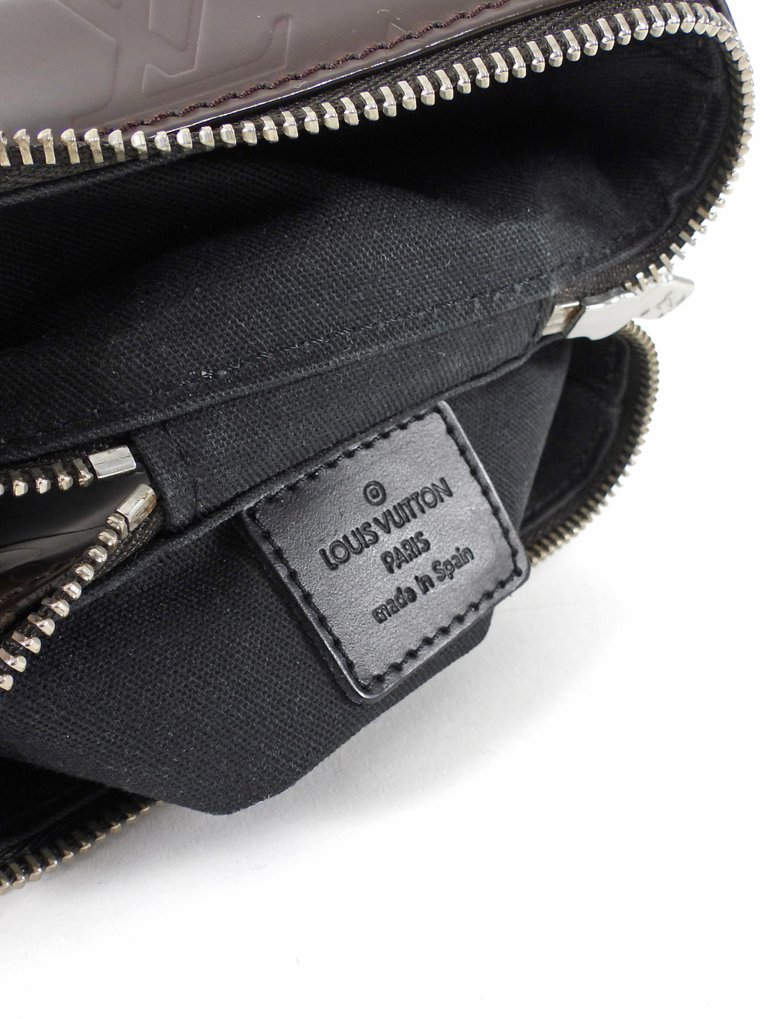 Louis Vuitton Brown Smooth Embossed Leather Glace Ray Belt Pouch Bag