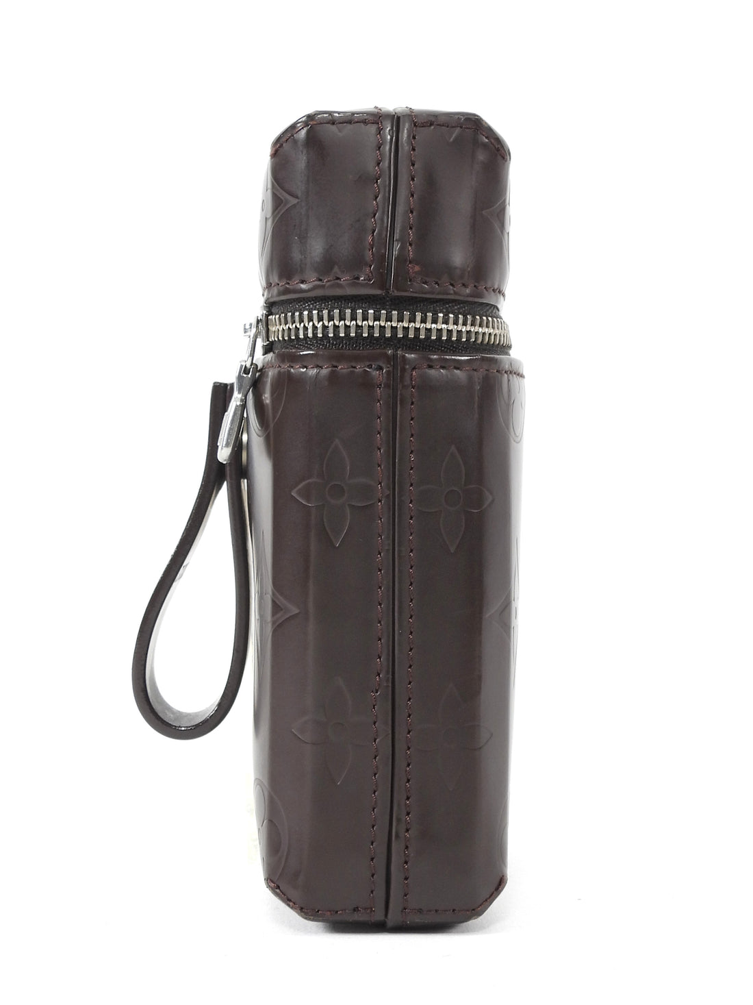Louis Vuitton Brown Smooth Embossed Leather Glace Ray Belt Pouch Bag