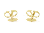 Valentino Gold V Logo Brushed Metal Cufflinks