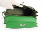 Hermes Green Tri-Color Ostrich Kelly Retourne 32 Handbag PHW