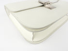 Celine White Textured Leather Medium Box Bag