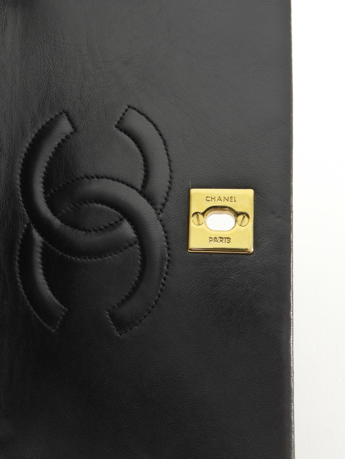 Chanel Black Vintage 1989-1991 Quilted Leather Mini Full Flap Bag Mini