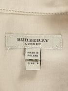 Burberry Beige Pleated Cotton Gabardine Canvas Trench Coat Dress - US8 / UK10