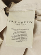 Burberry Beige Pleated Cotton Gabardine Canvas Trench Coat Dress - US8 / UK10