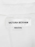 Victoria Beckham White Cotton Button Down Shirt with Strap Across Back - M