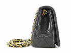 Chanel Black Vintage 1989-1991 Quilted Leather Mini Full Flap Bag Mini