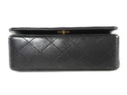 Chanel Black Vintage 1989-1991 Quilted Leather Mini Full Flap Bag Mini