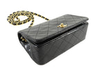 Chanel Black Vintage 1989-1991 Quilted Leather Mini Full Flap Bag Mini