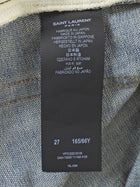 Saint Laurent Blue Saint Laurent D45 Wide Leg Faded Denim - 27