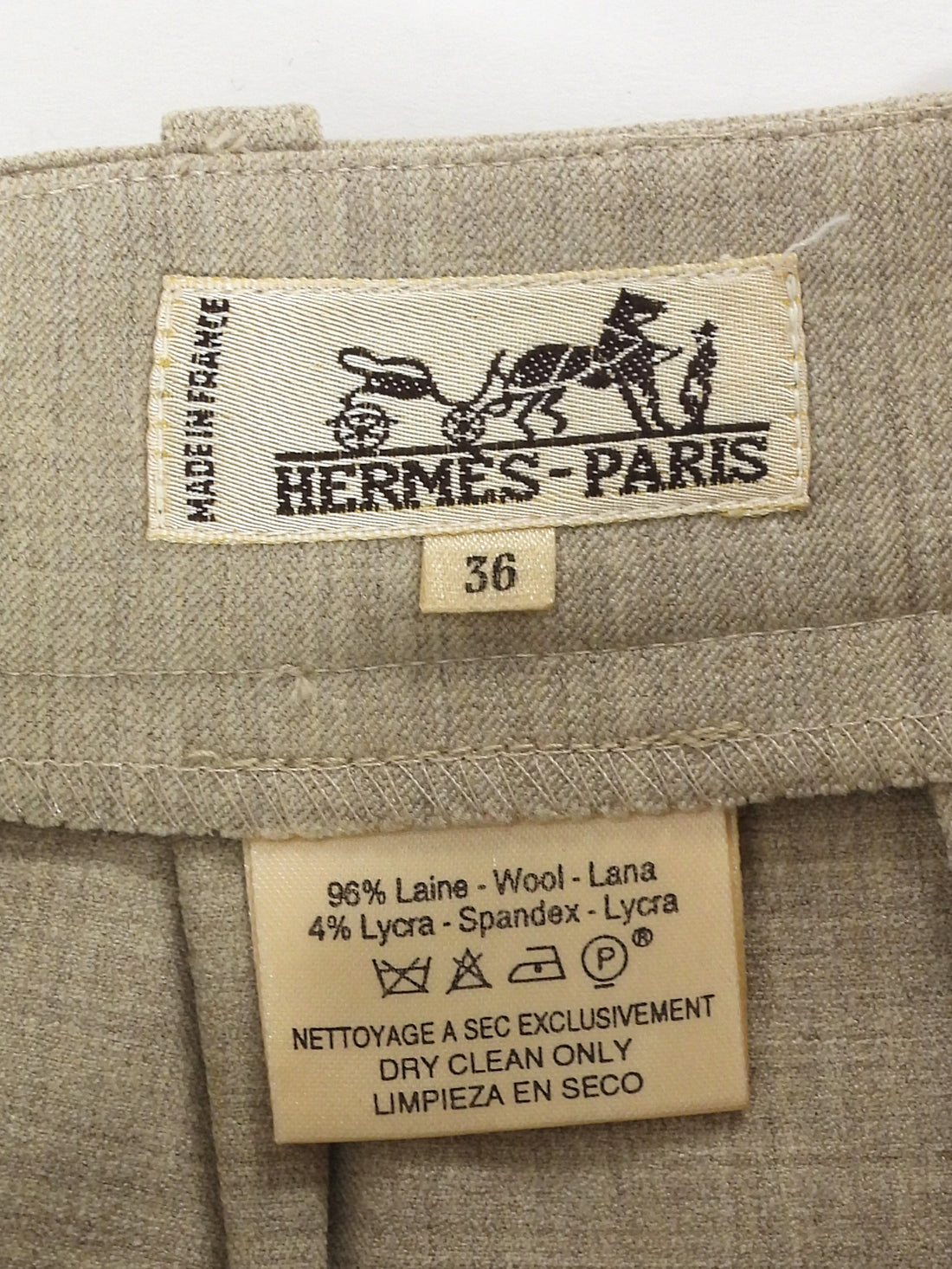 Hermes Beige High Waist Riding Pants - 36 / US 0-2