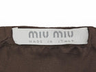 Miu Miu Brown Cotton Ruffle Hem Trouser and Wrap Skirt Set 38 / US 00-0